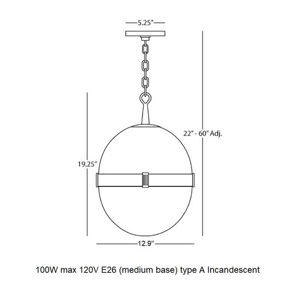 Brighton Round Pendant Light