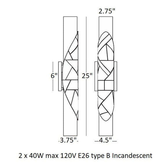 Brut Double Wall Sconce