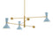 Clare Three Lights Pendant Light  option Baby Blue