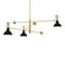 Clare Three Lights Pendant Light  option Obsidian / Bon