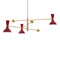 Clare Three Lights Pendant Light  option Oxblood