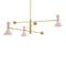 Clare Three Lights Pendant Light  option Rose Water