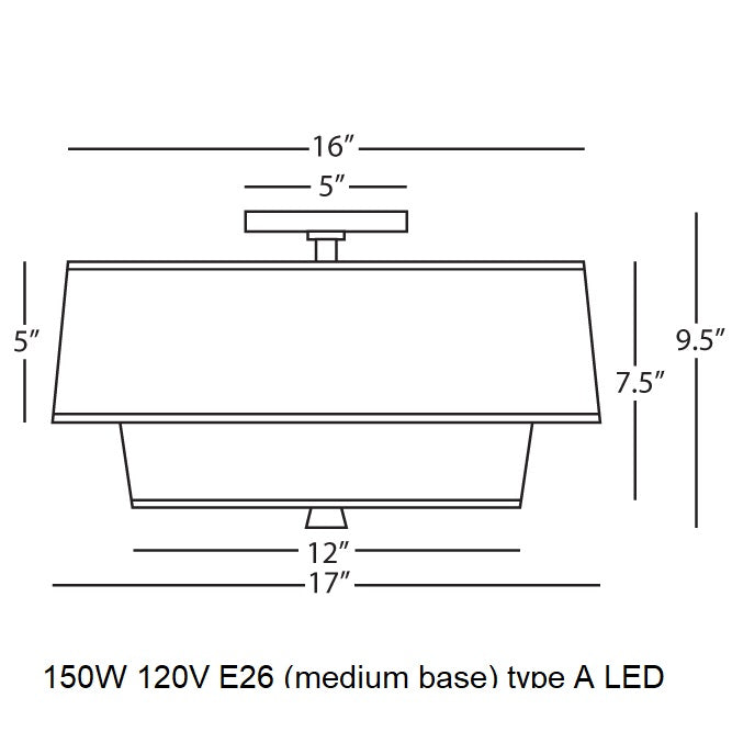 Decker Flush Mount