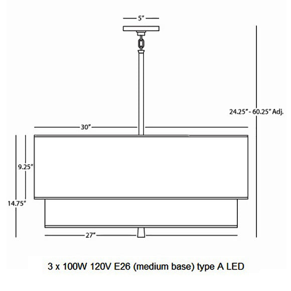 Decker Drum Pendant Light