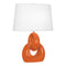 Fusion Table Lamp  option Pumpkin Glazed Ceramic