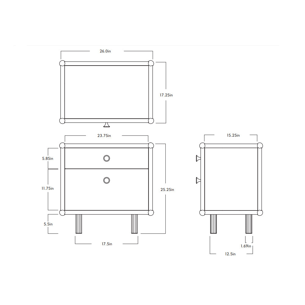 Lafayette Bedside Table
