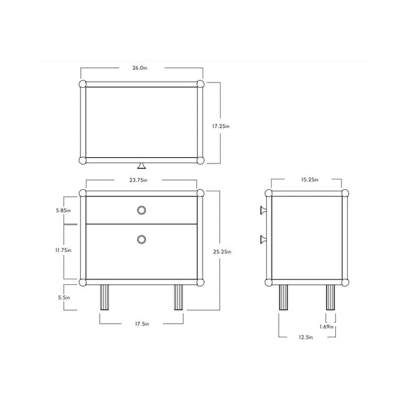 Lafayette Bedside Table