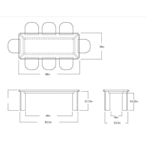 Monroe Rectangle Dining Table