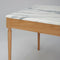 The Cain Square Side Table  option Arabescato Corchia Stone