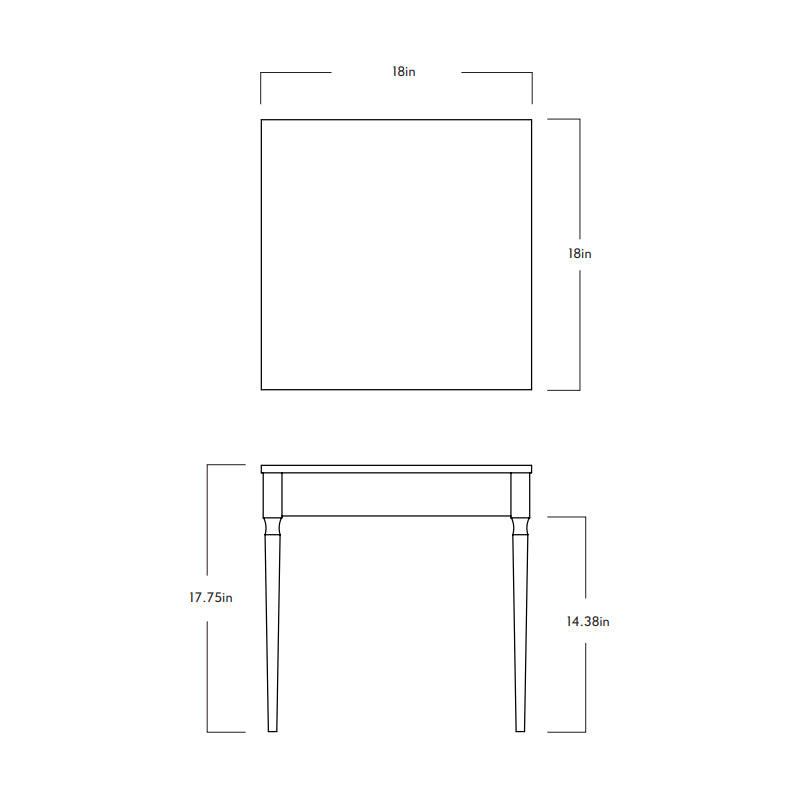 The Cain Square Side Table