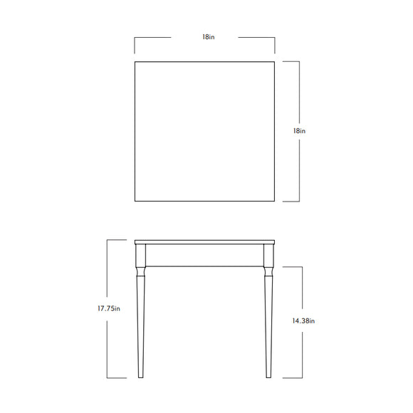 The Cain Square Side Table