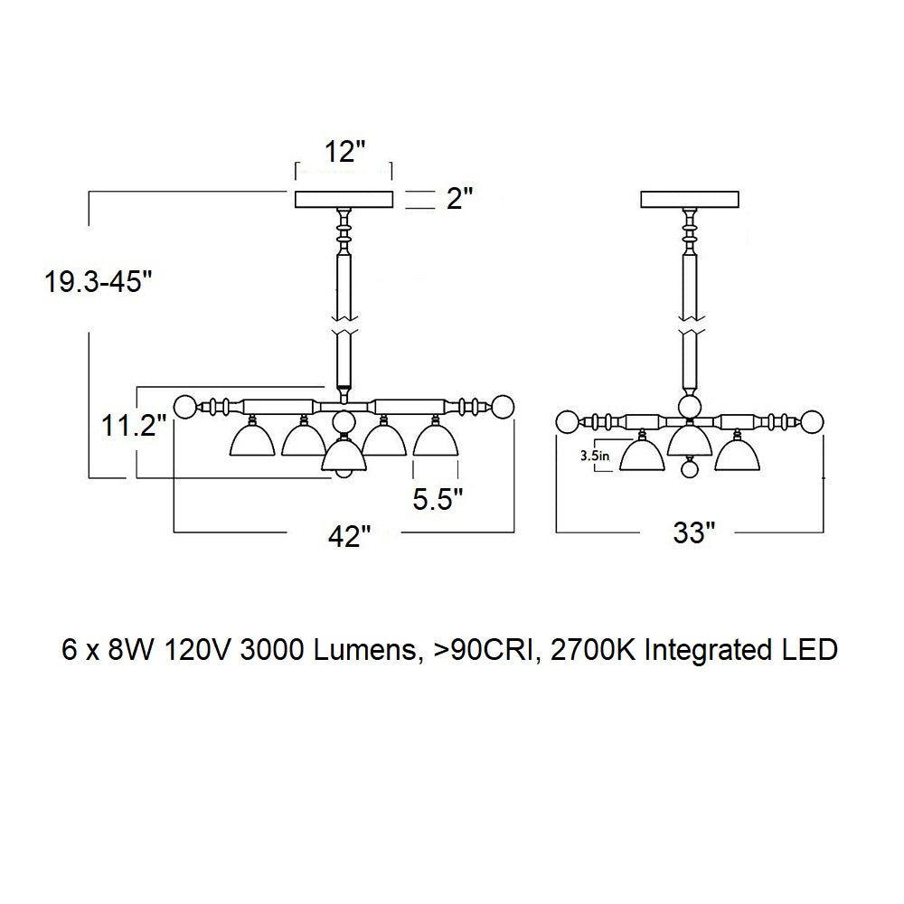 Del Playa LED Linear Pendant Light