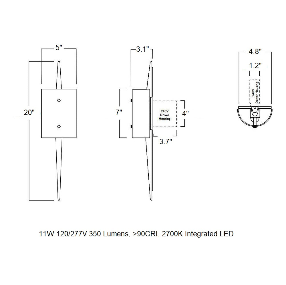 Laddi Cylinder LED Wall Sconce
