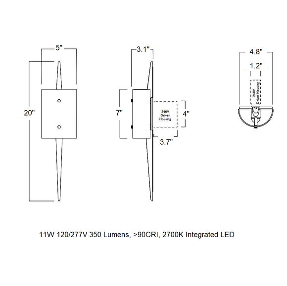 Laddi Cylinder LED Wall Sconce