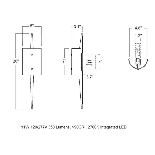 Laddi Cylinder LED Wall Sconce