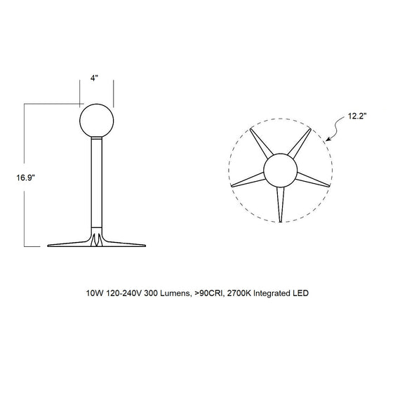 Laddi Globe LED Table Lamp
