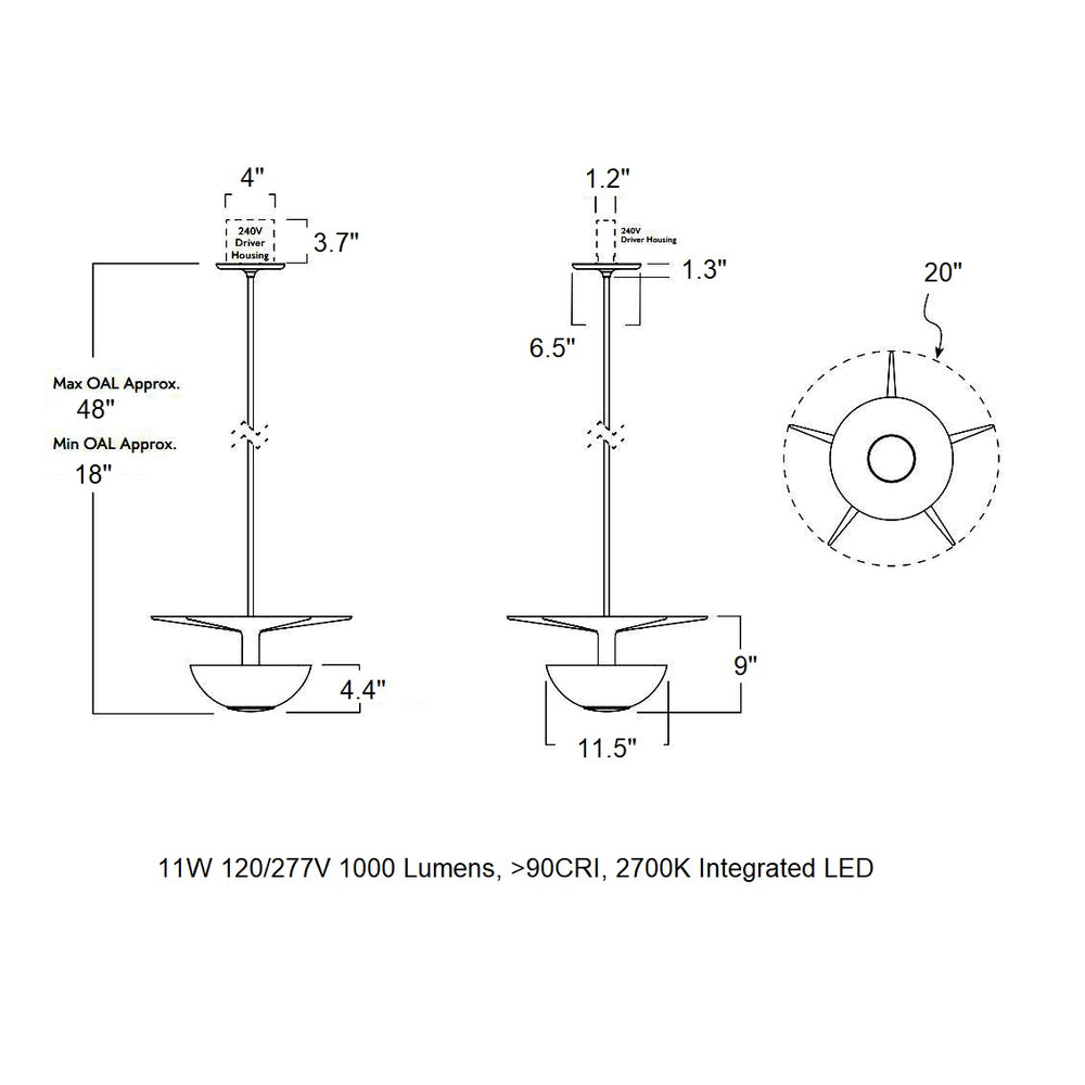 Laddi Star Body LED Pendant Light