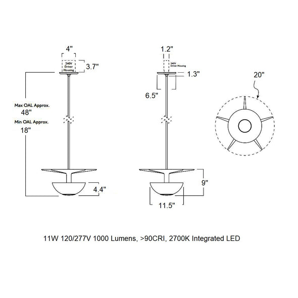 Laddi Star Body LED Pendant Light