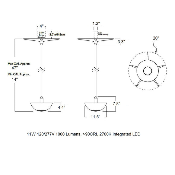 Laddi Star Canopy LED Pendant Light
