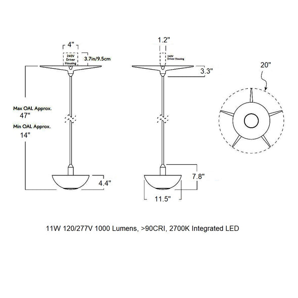 Laddi Star Canopy LED Pendant Light