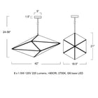 Maxhedron Horizontal LED Pendant Light