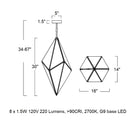 Maxhedron Vertical LED Pendant Light