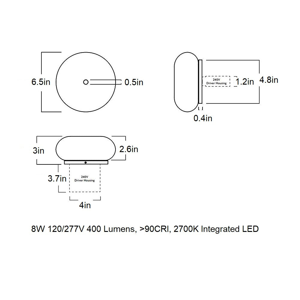 Pillow Round Outdoor LED Wall Sconce