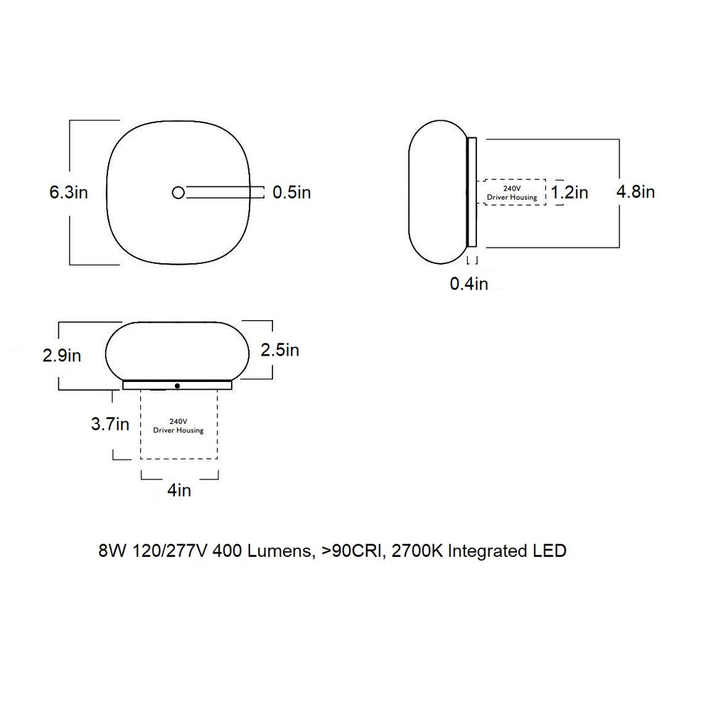Pillow Square Outdoor LED Wall Sconce