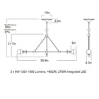 Rue Sala LED Linear Pendant Light
