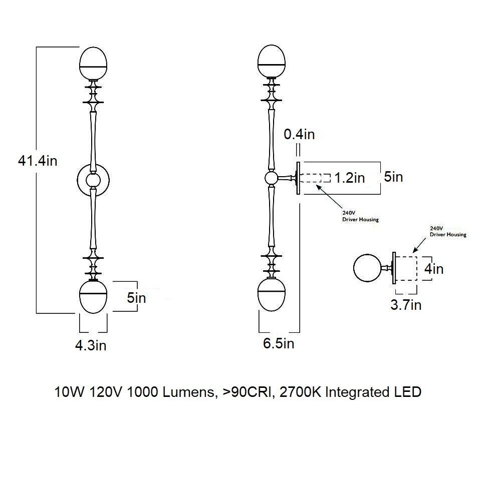 Rue Sala LED Wall Sconce