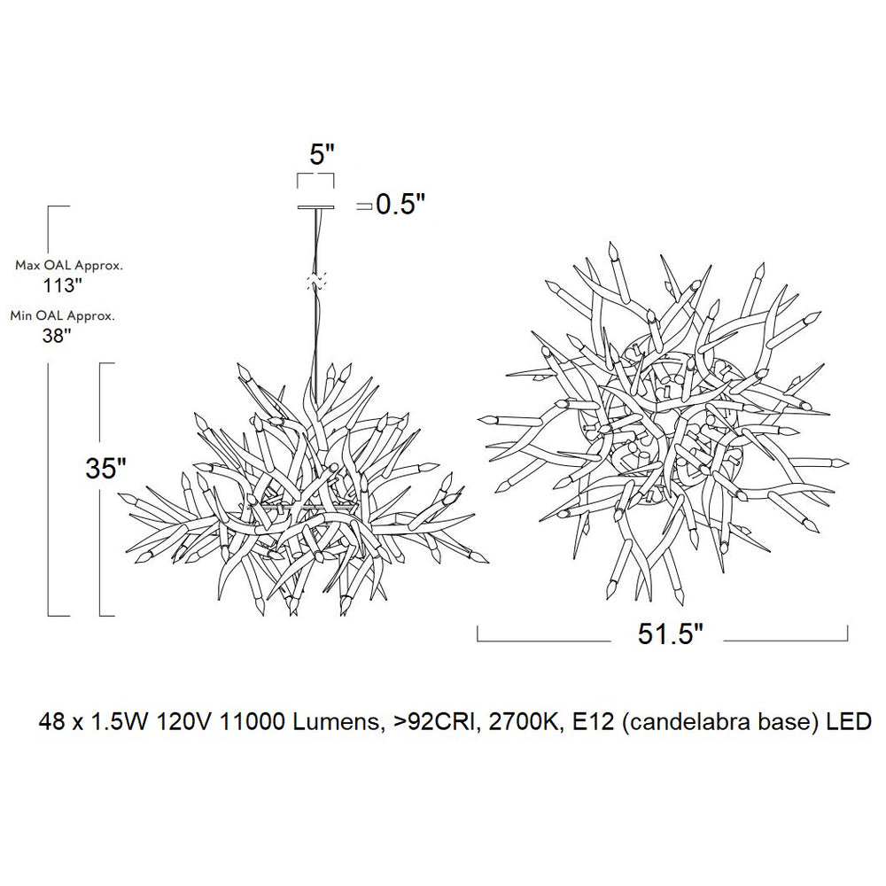 Superordinate Antler LED Chandelier