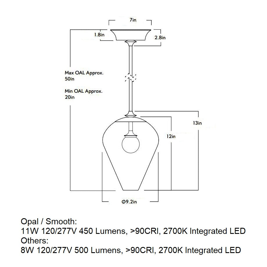 The Roll and Hill 01 LED Pendant Light