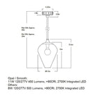 The Roll and Hill 02 LED Pendant Light