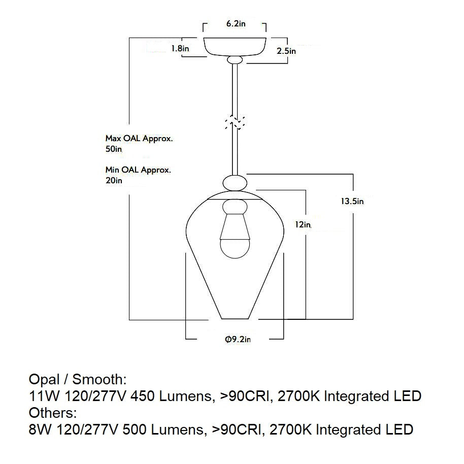 The Roll and Hill 03 LED Pendant Light