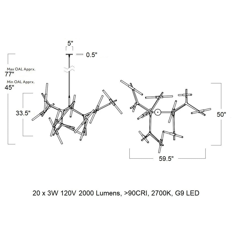 Agnes 20-Light LED Chandelier