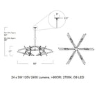 Astral Agnes 24-Light LED Chandelier