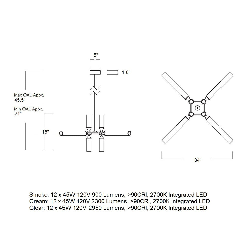 Castle 12-Light LED Chandelier