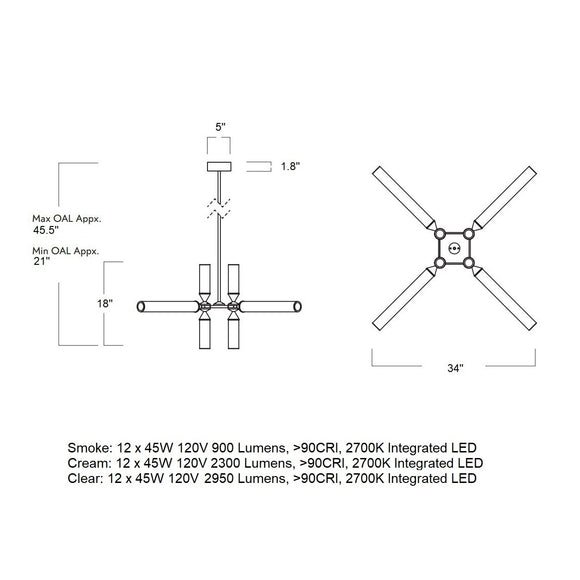 Castle 12-Light LED Chandelier