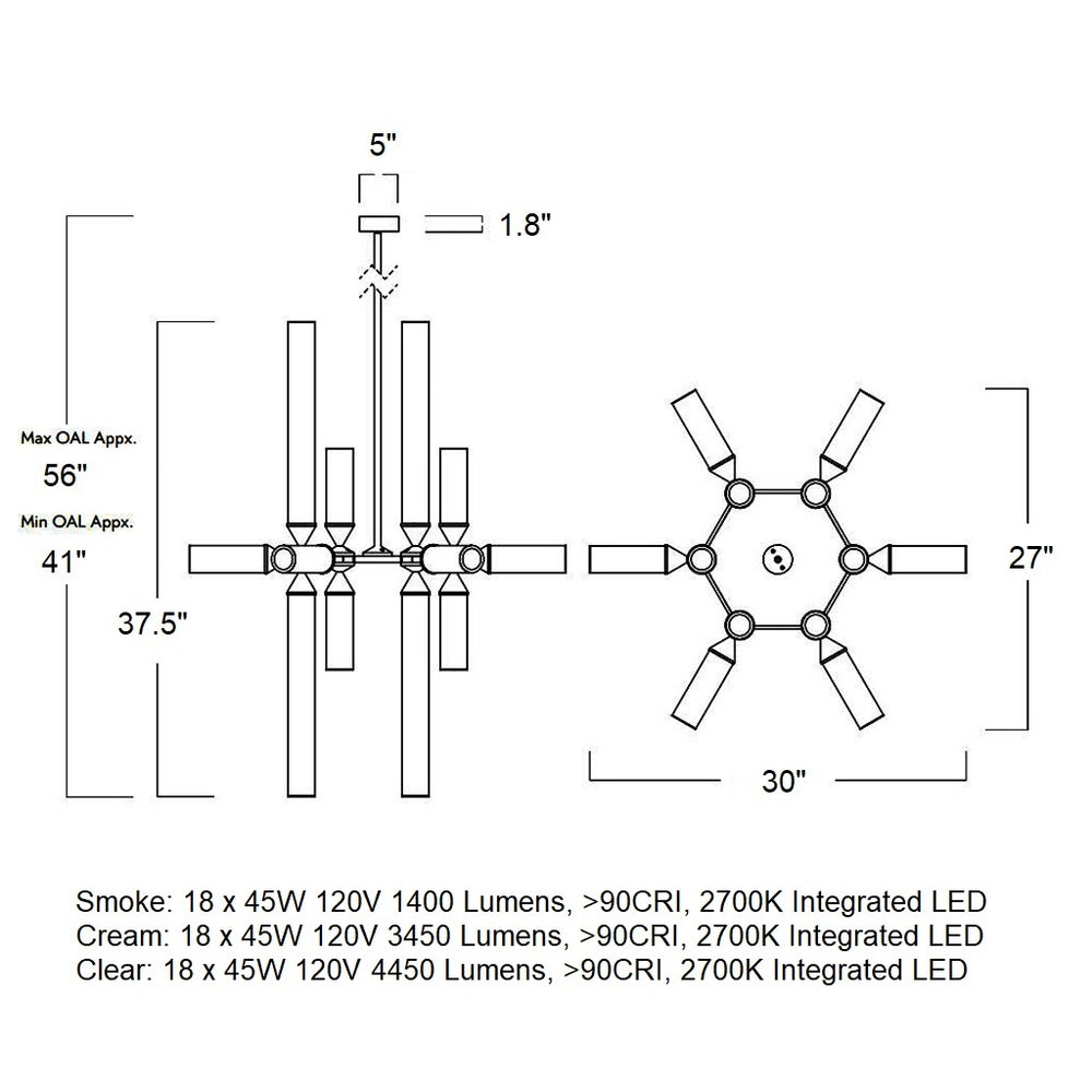 Castle 18-Light LED Chandelier