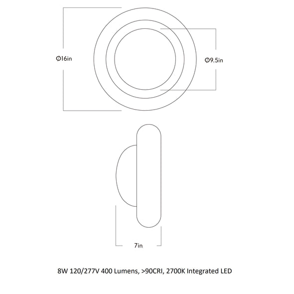 Humboldt Indoor/Outdoor LED Wall Sconce