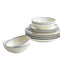Maze 12-Piece Dinner Set  option White with Denim Line