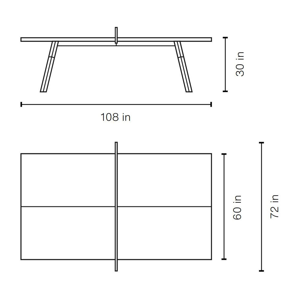 Monochrome You and Me Indoor/Outdoor Ping Pong Table