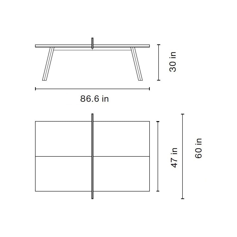 Monochrome You and Me Indoor/Outdoor Ping Pong Table