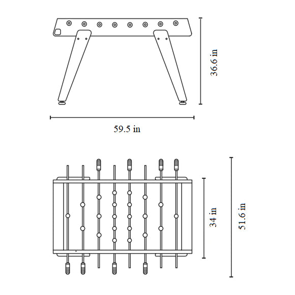 RS3 Wood Indoor/Outdoor Football Table