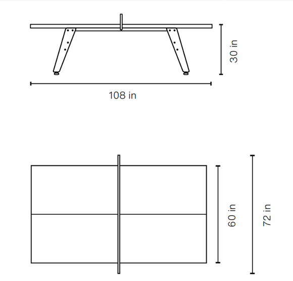 RS Stationary Indoor/Outdoor Ping Pong Table