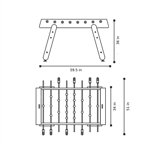 RS4 Indoor/Outdoor Football Table