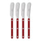 Bistrot Butter Spreaders (Set of 4)  option Burgundy