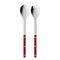Bistrot 2-Piece Salad Cutlery Set  option Burgundy
