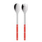 Bistrot 2-Piece Salad Cutlery Set  option Red