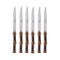 Panda Steak Knife (Set of 6)  option Dark Bamboo